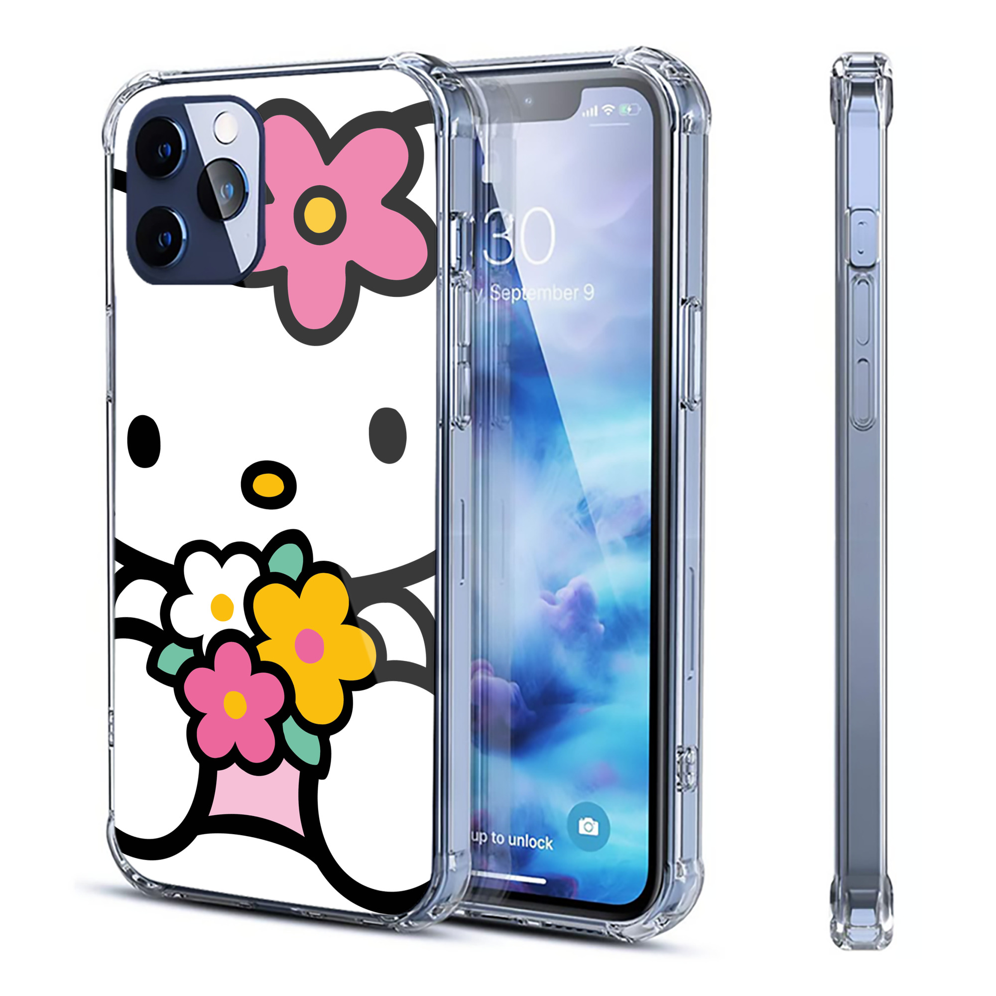 （画像用） Hello Kitty ハローキティ 【iPhone 12シリーズ対応】透明スマホケース（クリアソフトケース）